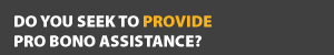 do you seek to provide pro bono assistance?